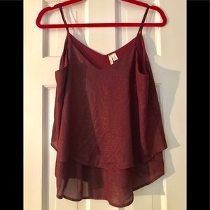 Red/maroon sleeveless shirt